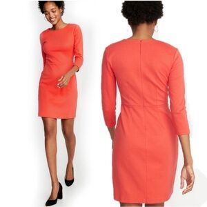 Old Navy XL Tall Old Navy Orange Ponte Knit Sheath Dress Career Office Modest